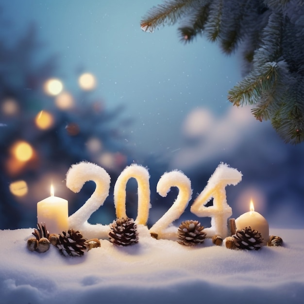 Ai generated happy new year 2024