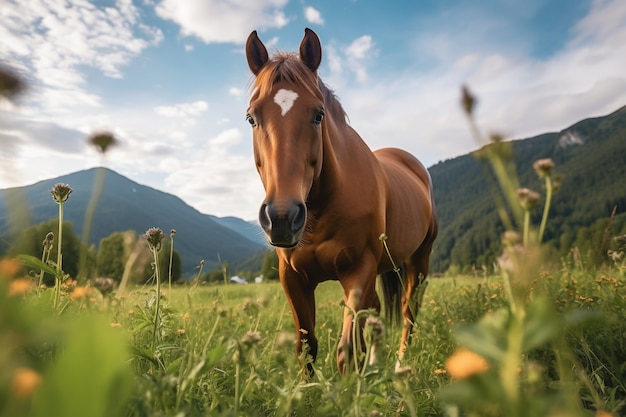 Foto gratuita ai ha generato l'immagine dei cavalli