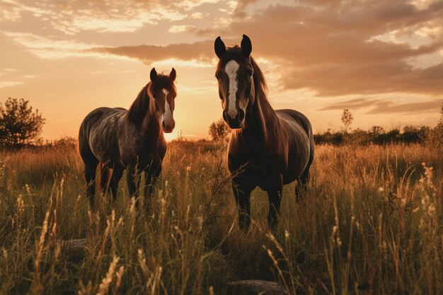 Ai generated horses picture