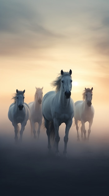 Ai generated horses picture