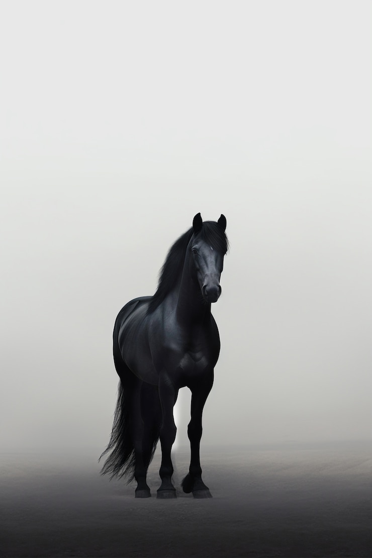 Free Photo ai generated horses picture