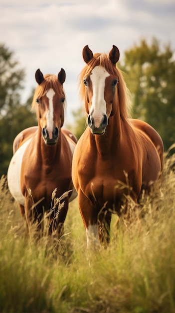 Free photo ai generated horses picture