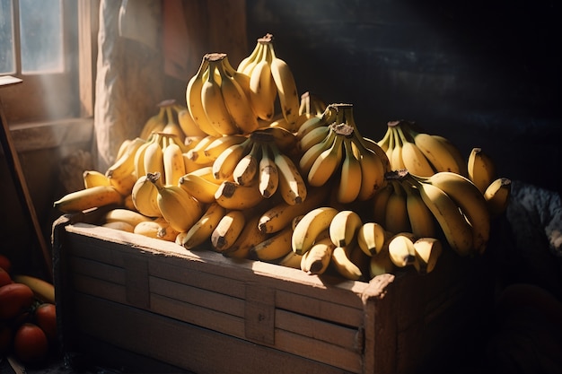 Foto gratuita immagine generata da ai della banana