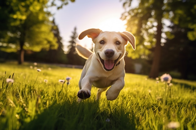 ラブラドルレトリバー犬のAI生成