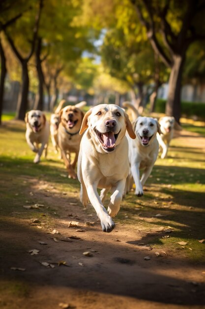 ラブラドルレトリバー犬のAI生成