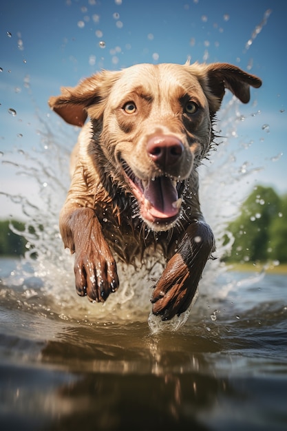 ラブラドルレトリバー犬のAI生成