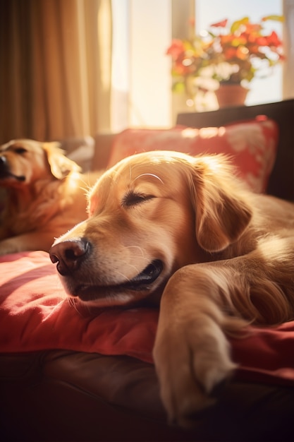 ラブラドルレトリバー犬のAI生成