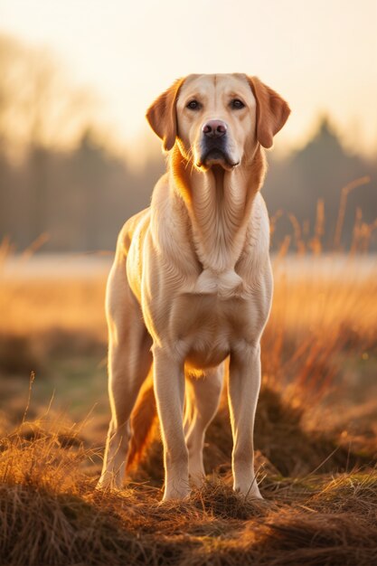 ラブラドルレトリバー犬のAI生成