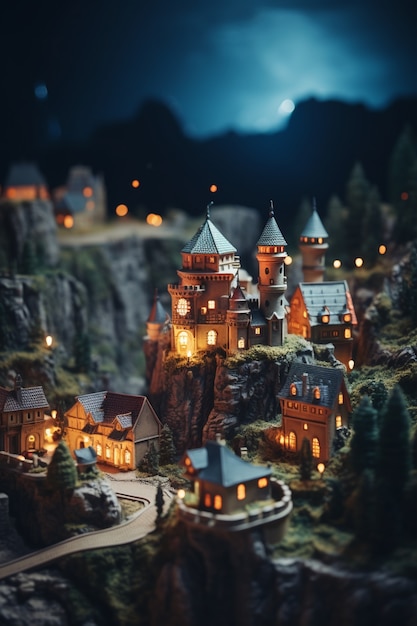 Free photo ai generated medieval fantasy cities