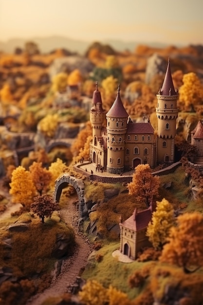 Foto gratuita città fantasy medievale generata da ai