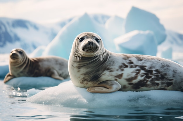 Бесплатное фото Ии создал реалистичные изображения тюленей