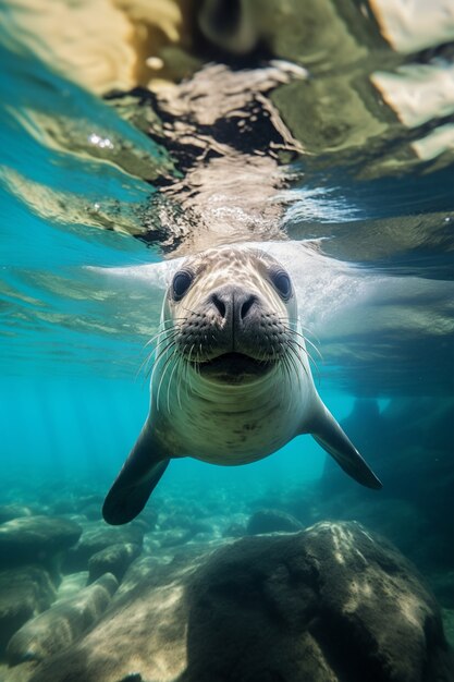 Ai generated realistic pictures of seals