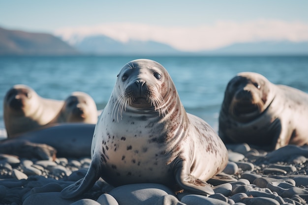 Free photo ai generated realistic pictures of seals