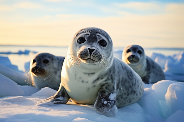 Ai generated realistic pictures of seals