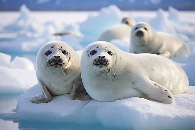 Ai generated realistic pictures of seals