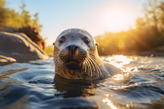 Ai generated realistic pictures of seals