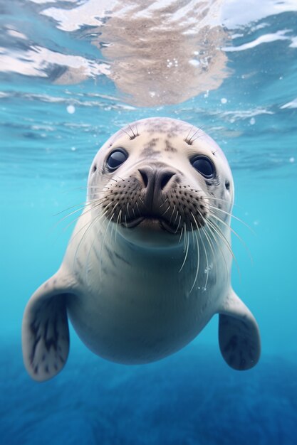 Ai generated realistic pictures of seals