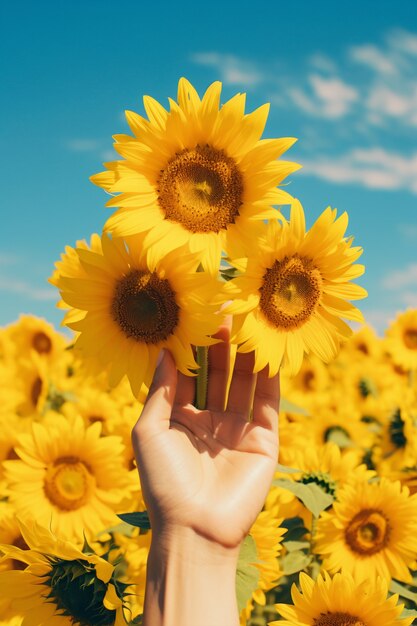 Ai generated sunflowers