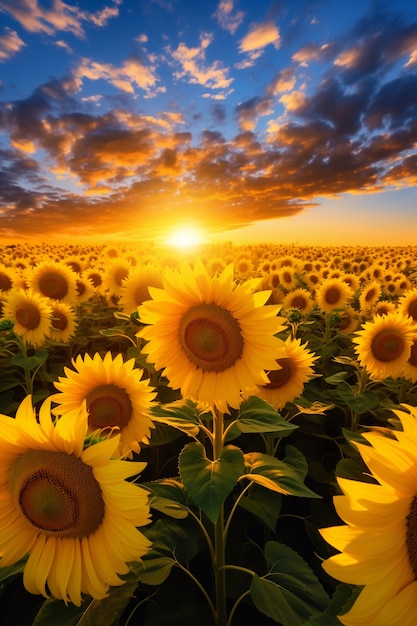 Ai generated sunflowers