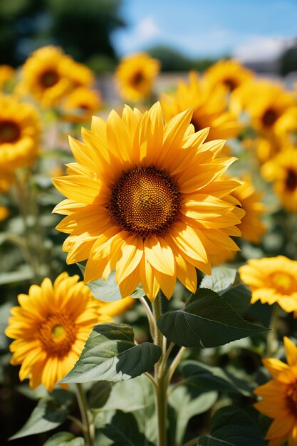 Ai generated sunflowers