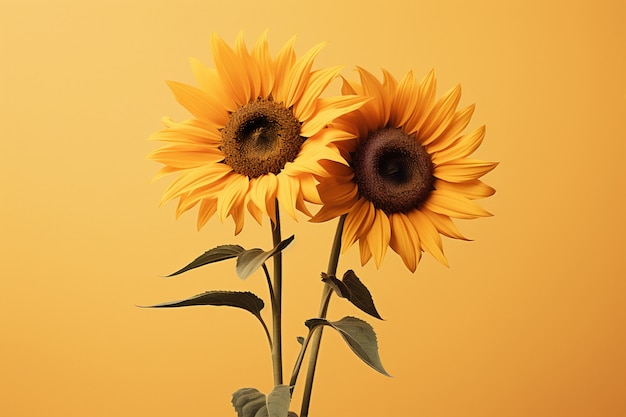 Foto gratuita ai girasoli generati