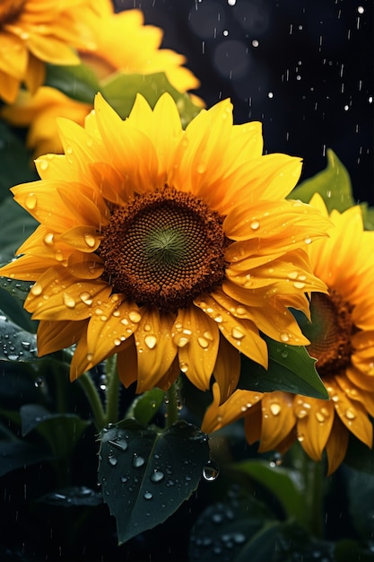 Ai generated sunflowers