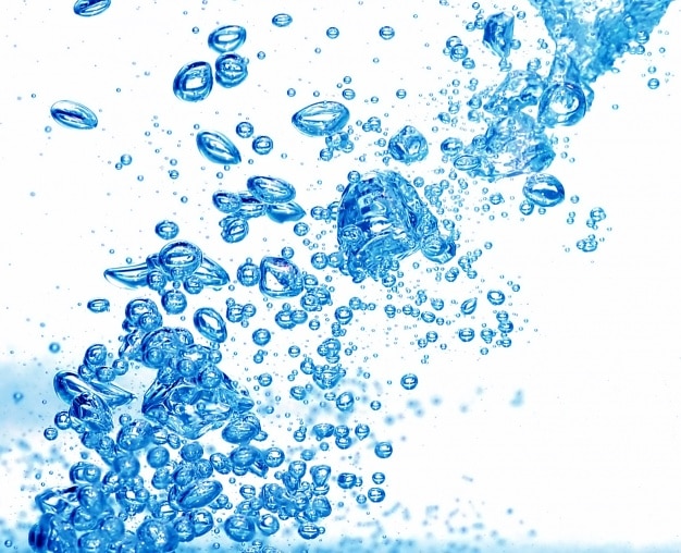 Air bubbles in the water