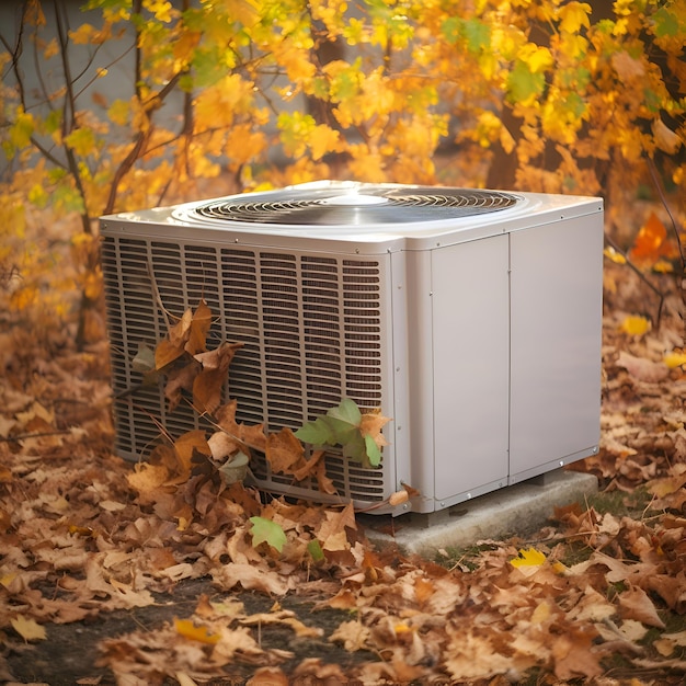 Free photo air conditioner in the autumn park selective focus nature