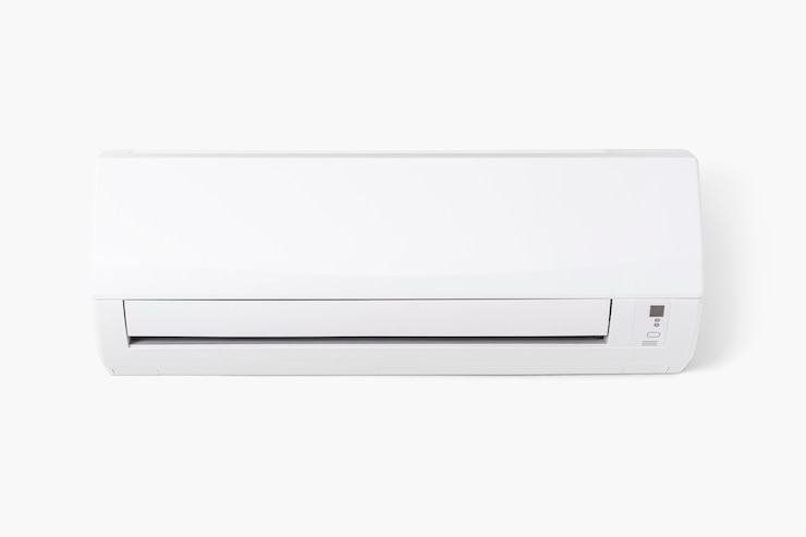 Free Photo air conditioner mounted on a white wall