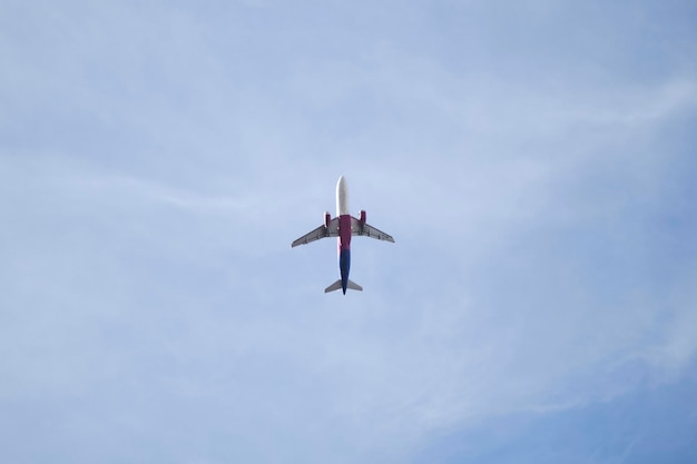 青空​を​背景​に​した​飛行機​青空​を​背景​に​した​旅客機​旅客機