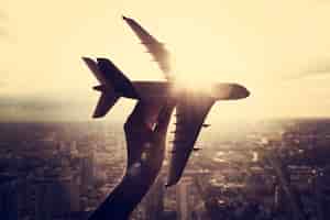 Free photo airplane aircraft travel trip