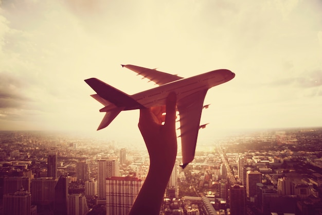 Free photo airplane aircraft travel trip