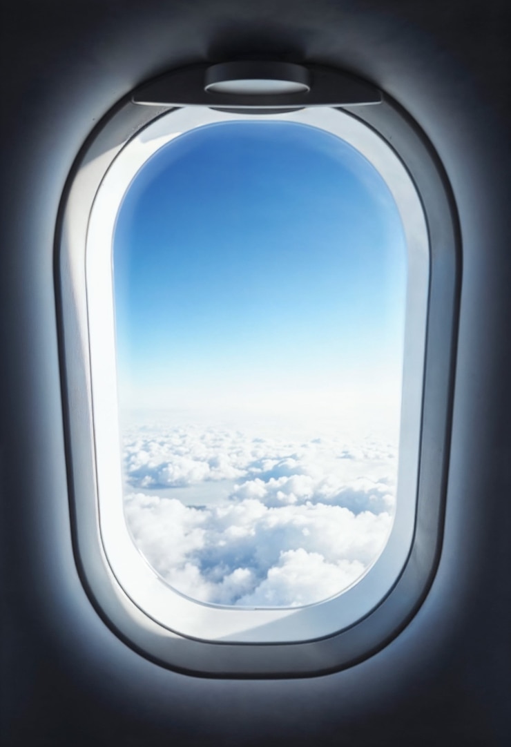 Free Photo airplane window view
