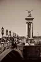 Free photo alexandre iii bridge in paris, france.