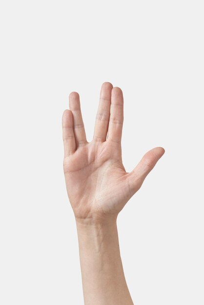 Alien hello female hand