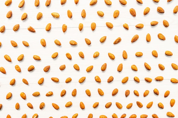 Almonds nut textures and surface with pattern