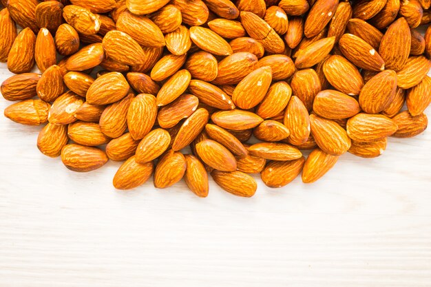 Almonds nut with copy space