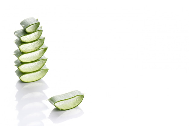 Free photo aloe vera slices for skin care