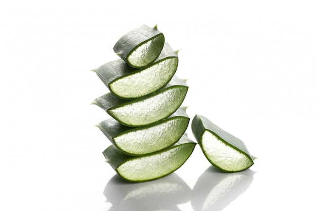 Free photo aloe vera slices for skin care