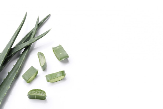 Aloe vera slices for skin care