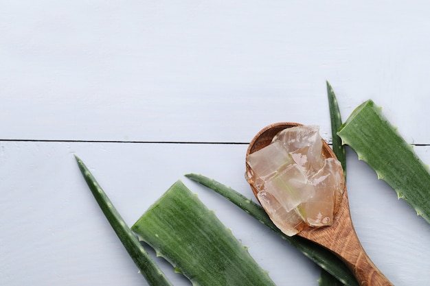 Free photo aloe vera slices for skin care