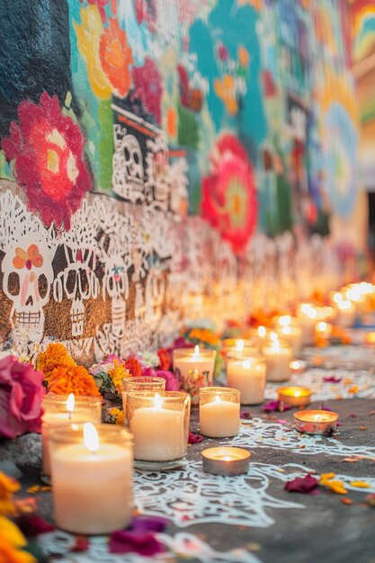 altar for  day of the dead celebration