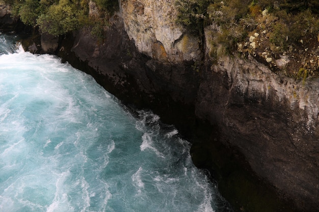 Free photo amazing high angle shot of a raging river