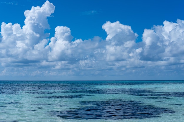 Foto gratuita splendide viste sull'oceano blu delle maldive