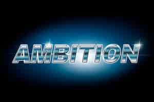 Free photo ambition typography in lens flare font