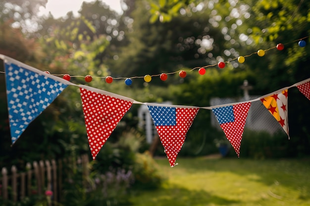 無料写真 american colors household decorations for independence day celebration