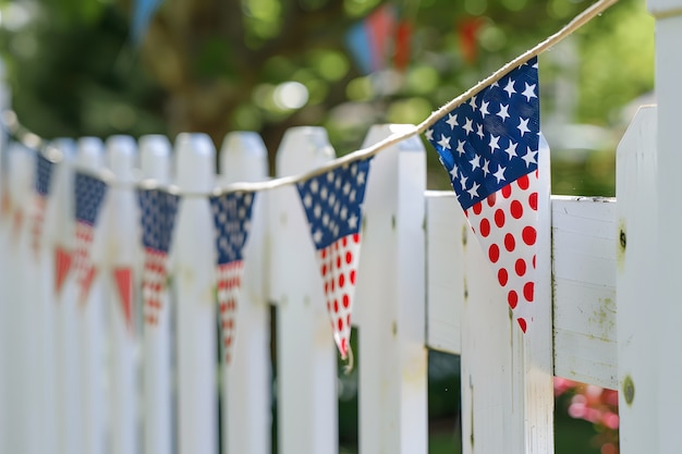 Free photo american colors household decorations for independence day celebration