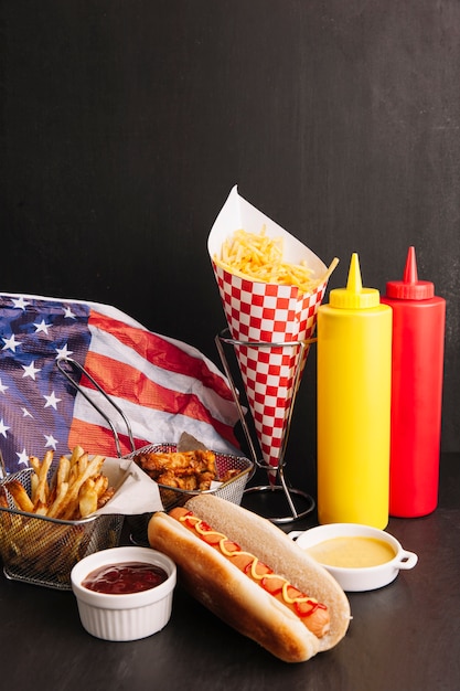 American fast food composition