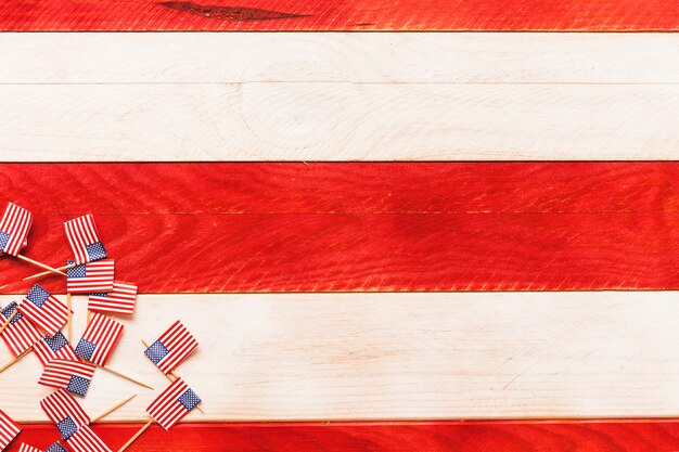 Free Photo american flag background with copyspace for independence day