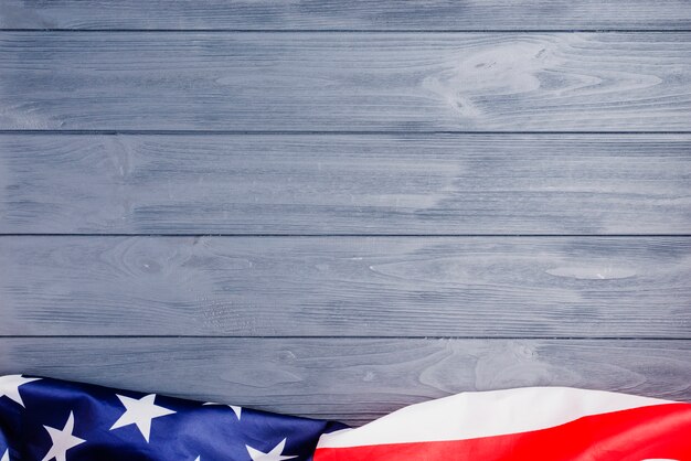 American flag background with copyspace on top